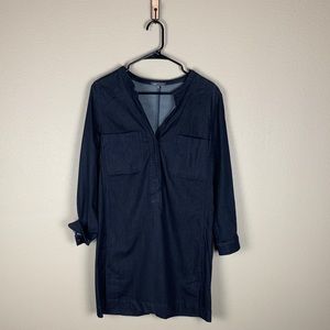Vince Long Sleeve Denim Dress